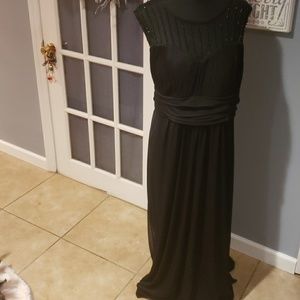 Long dress sheer  top w beads sz 24